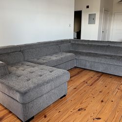 3-Piece Left Chaise Sleeper Sectional