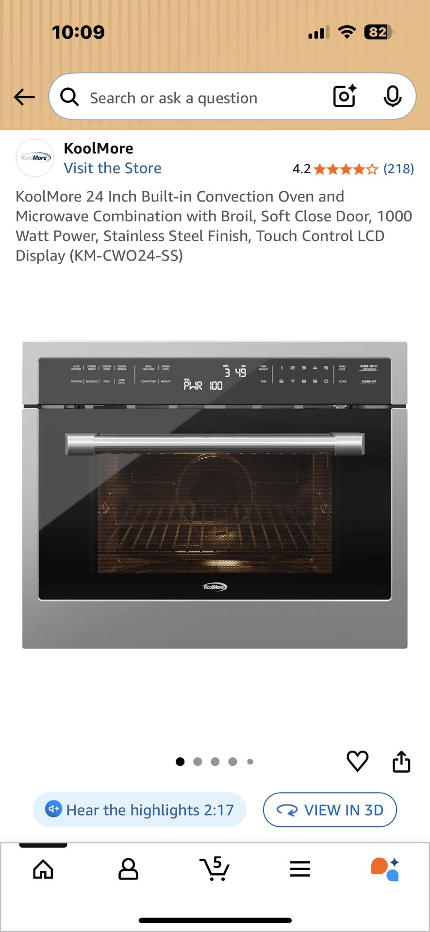 Microwave/Covention Oven