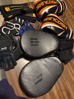 Boxing gloves gloves jump rope etc