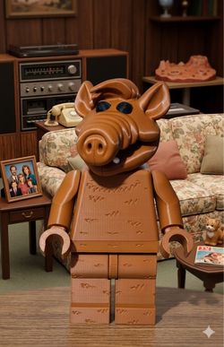 Alf as a giant Lego figure CUSTOM
