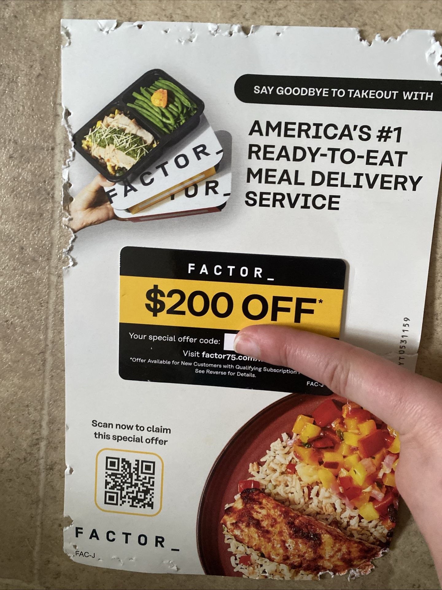 Factor Meal Kit Coupon - $200 Off