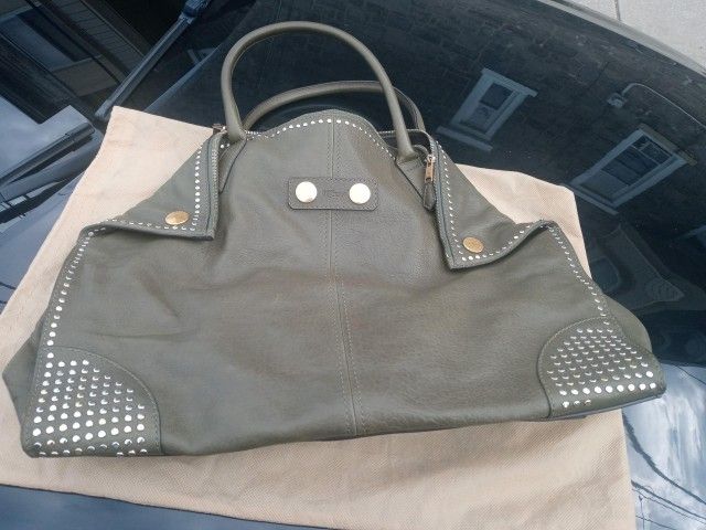 Alexander Mcqueen Olive Leather Bag