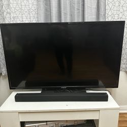 CHEAP!! 48" LED HDTV + Sound Bar And Chromecast 