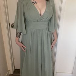 Azazie Size A10 Matcha Dress