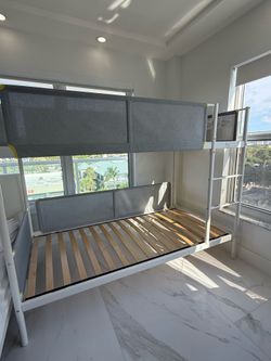 IKEA Bunk bed, VITVAL  white/light gray, Twin