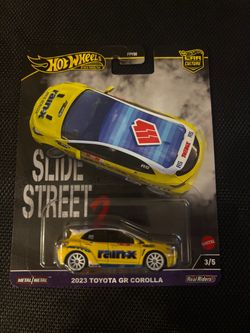 2024 HOT WHEELS 2023 TOYOTA GR COROLLA SLIDE STREET 2 PREMIUM CAR CULTURE RAIN-X