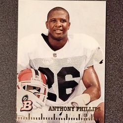 1994 Bowman Topps Anthony Phillips Atlanta Falcons #53 Draft Pick Football Card Vintage Collectible Sports NFL