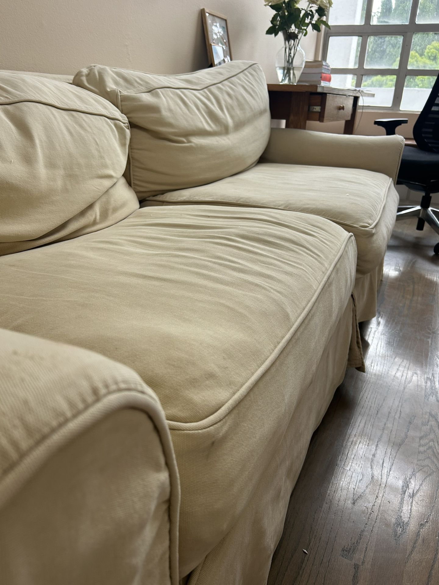 2 Sofas ($200 Total) - Sofa U Love & Wooden Frame