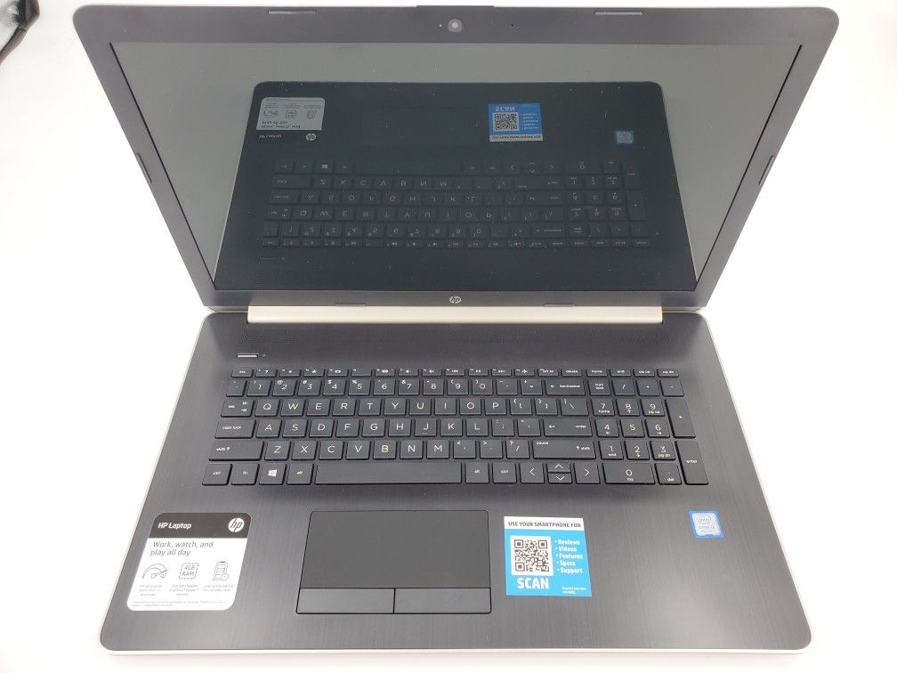 HP Notebook 17.3 HD I3-8130U 2.2GHz 4GB RAM 2TB HDD Windows 10 Model 17-by0070cl