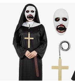 Kids scary NUN Halloween costume new size 10 to 12 years old