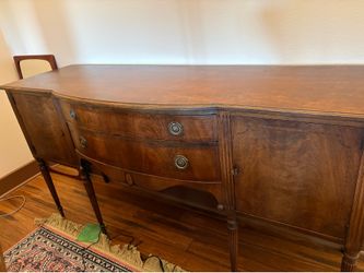 All wood credenza