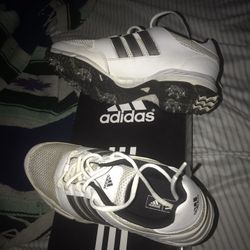 Very Nice Leather Adidas Golf Shoes Size 8 1/2 See All Pictures Only $50