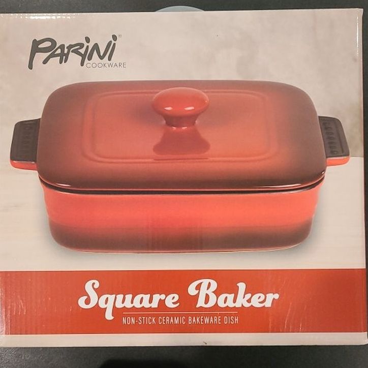 Parini Cookware Square Baker Non-stick Ceramic Bakeware Dish NEW