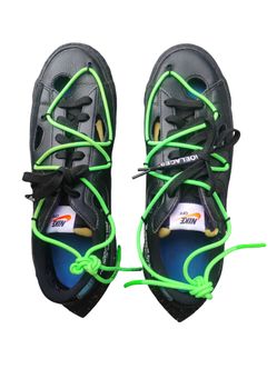 Off-White x Nike Blazer Low Black Green Size 9.5 M(Deadstock, No Box)📌