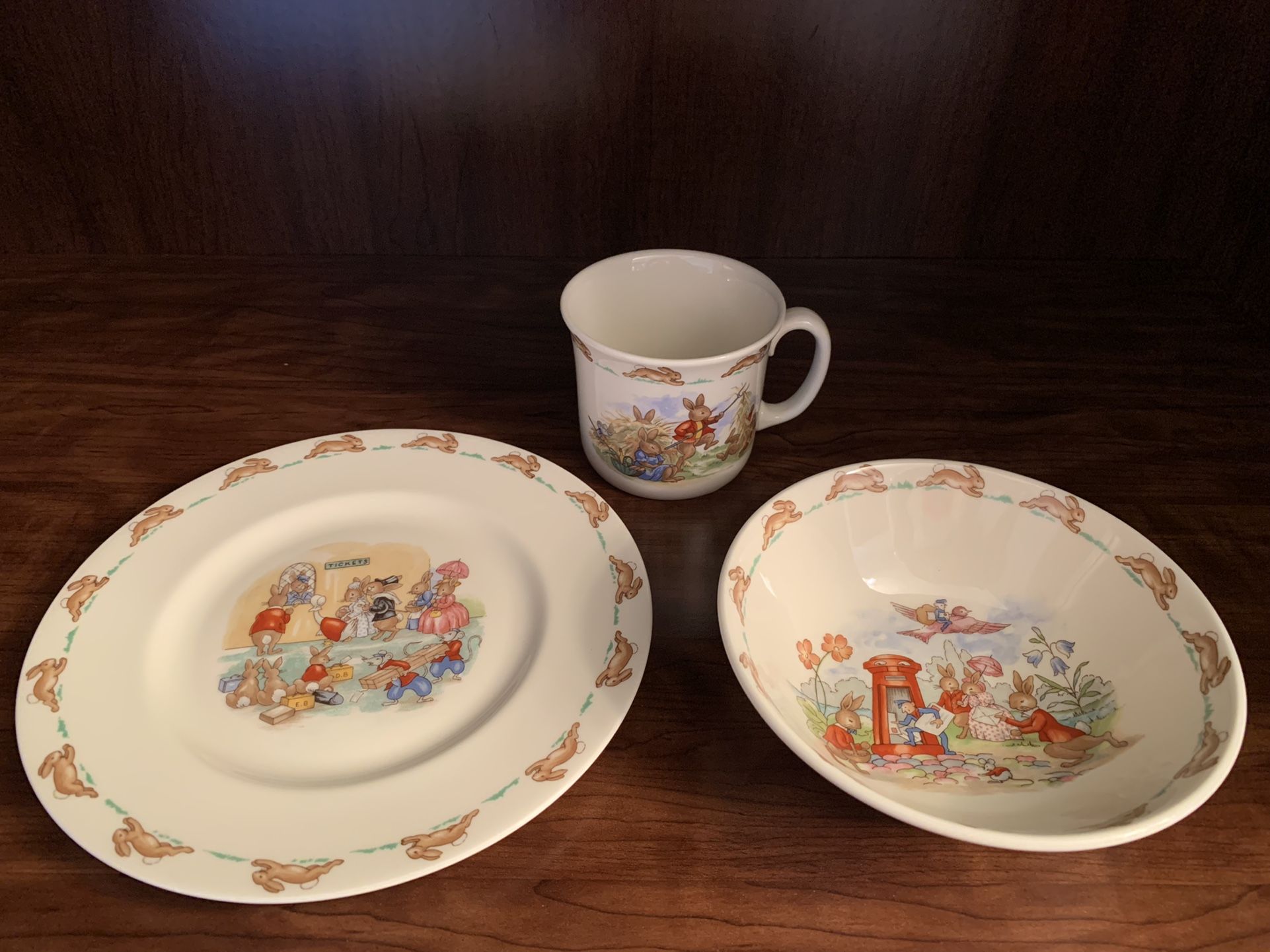 Bunnykins Children’s Set By Royal Doulton