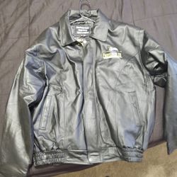 Large leather jacket