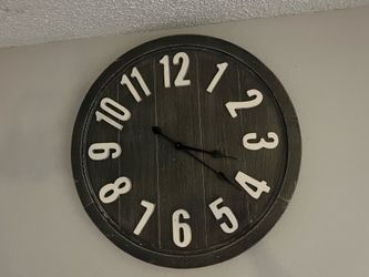 Grey farmhouse clock