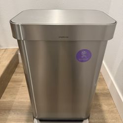 Simple Human Rectangular Step Trash Can,45L
