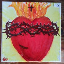 "The Sacred Heart" painting