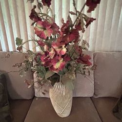 Large Floral Arrangement in Textured  Vase – Centerpiece