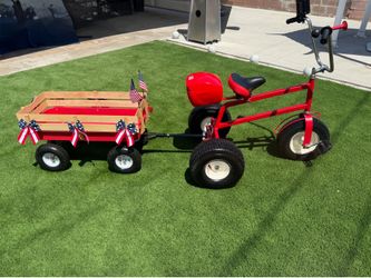 BIG RHINO TRIKE BIKE with WAGON TRAILER
