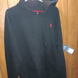 US Polo Assn Mens Size Large Zip Up Hoodie