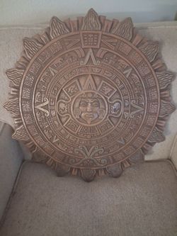 Aztec Sun Stone Calendar Wall Plaque