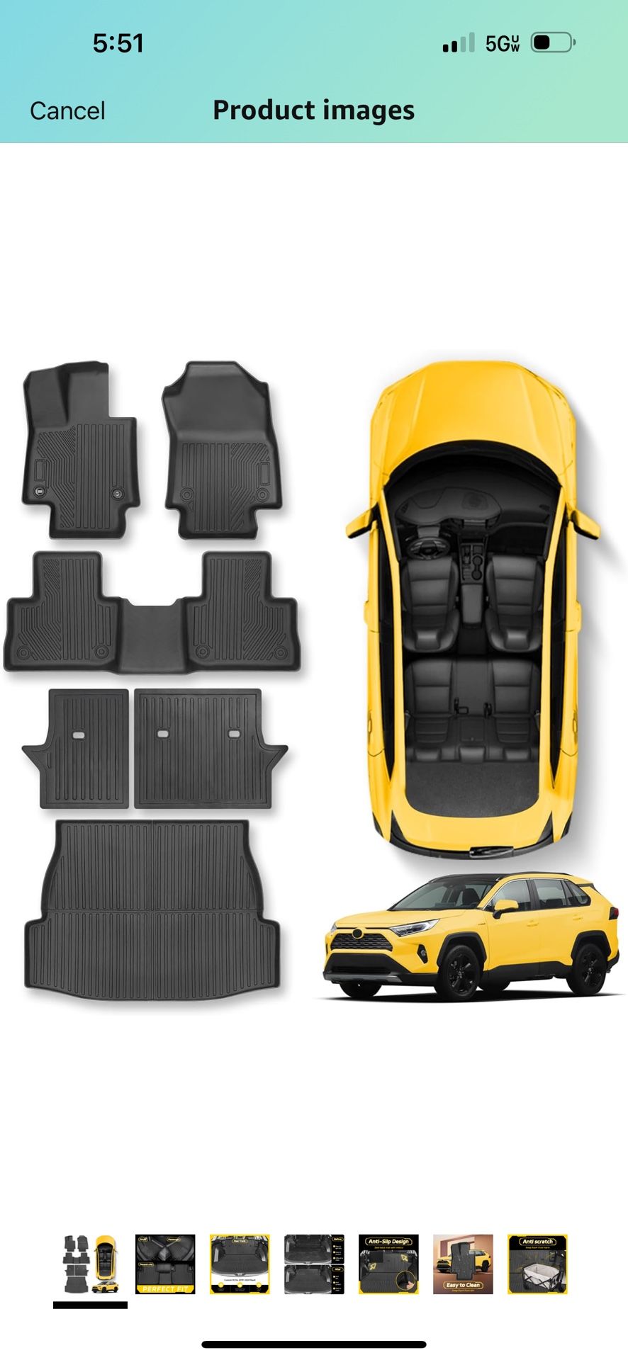 Brand new! Dazanzan Floor Mats for Toyota RAV4(Include Hybrid) 2025 2024-2019 6Pcs All Weather