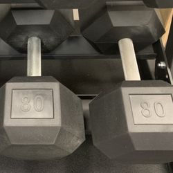 Rep Fitness 80 lb. Dumbbells set 