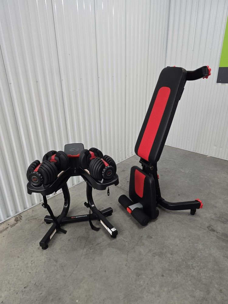 Weight Bowflex Dumbbells & Bench