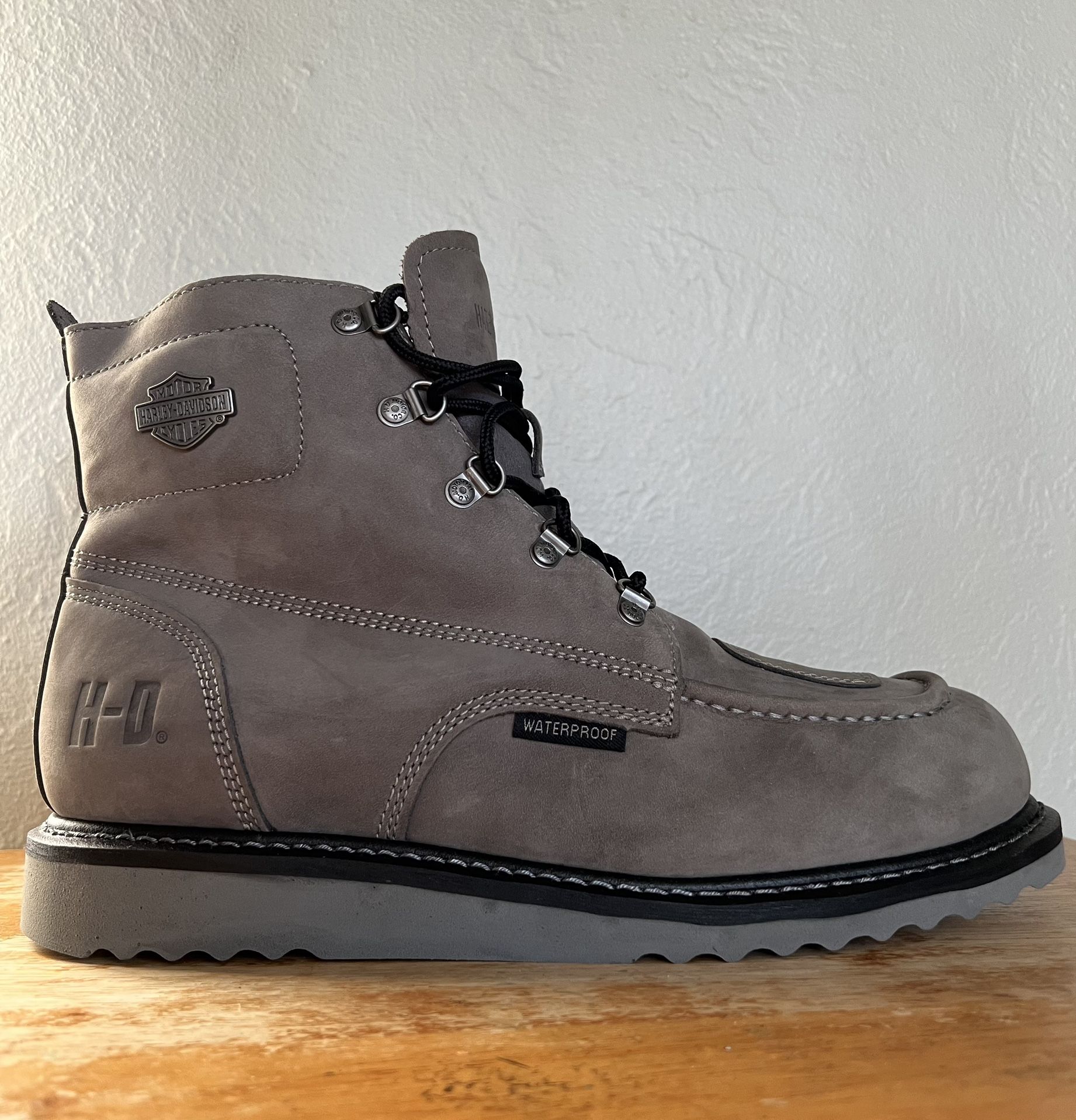 Harley-Davidson Men's Hagerman Gray Motorcycle Boots Size 11 NWT