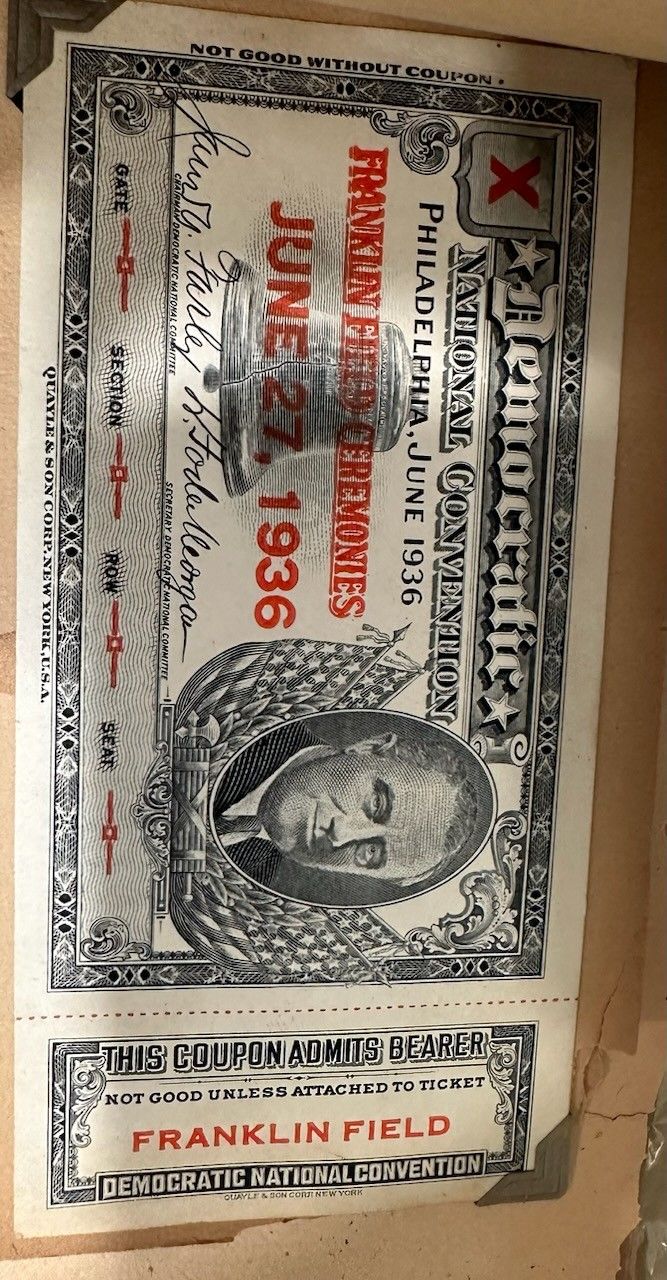Tickets Inauguration 1936