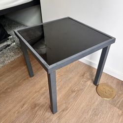 Small Metal Frame glass top table
