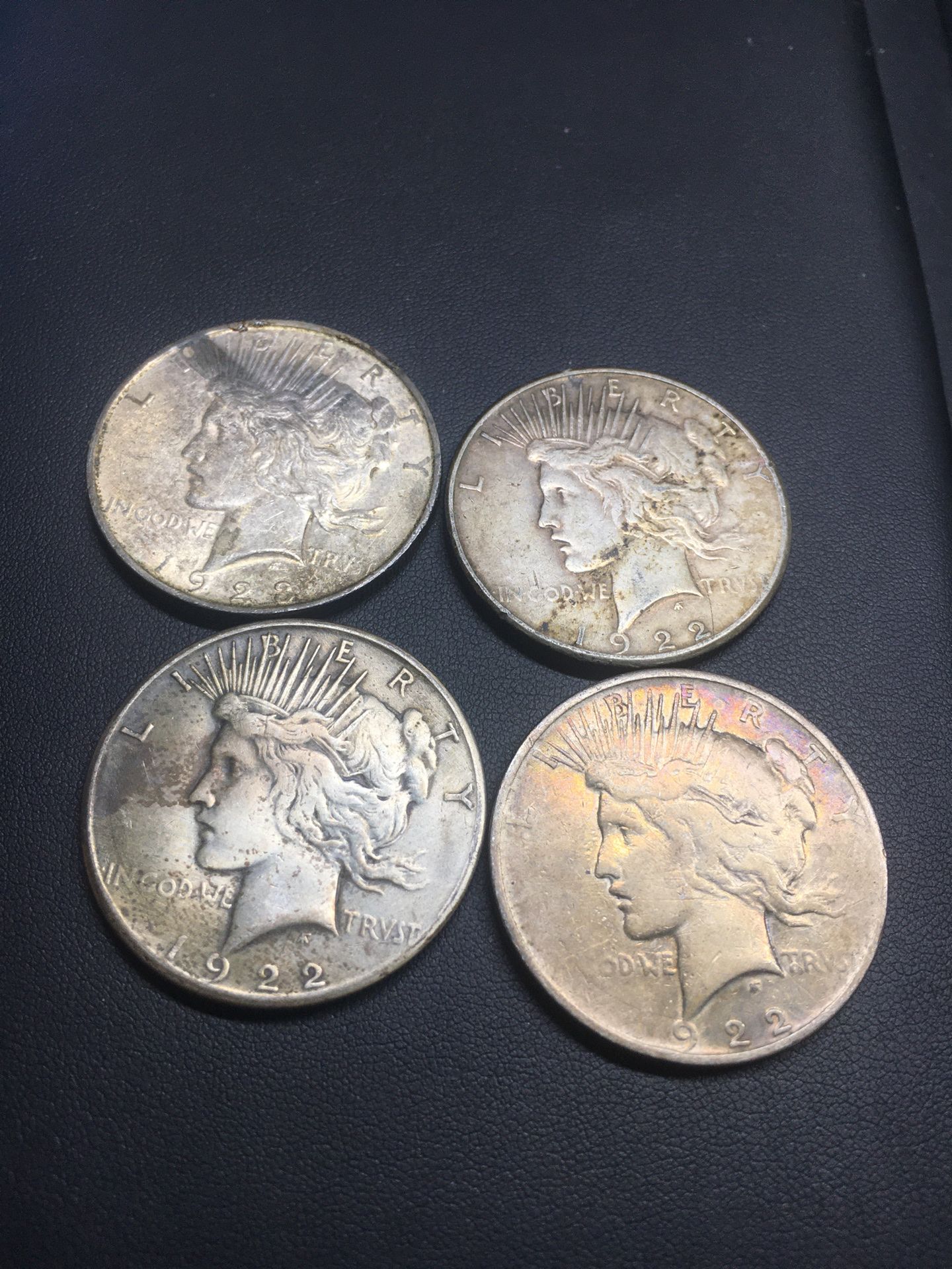 US 1922 Dollar Morgan Silver UNC 3 of them