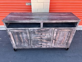 Dark Weathered Media Stand / Media Console / TV Stand / TV Console / Buffet / Sideboard
