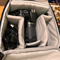Nikon D3400 W/ 2 Lenses & Backpack