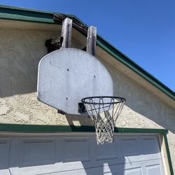 Basketball Backboard With Hoop And Net