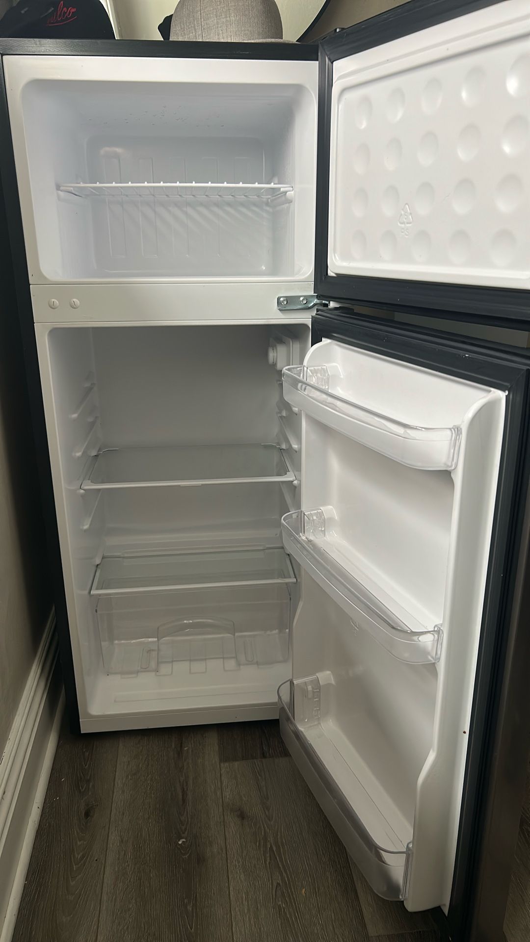 4.5 cu. ft. 2-Door Mini Refrigerator in Platinum Steel with Freezer