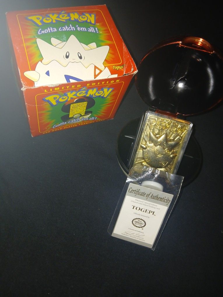 1st 1999 Limited Edition Nintendo Togepi 23k Gold Pokemon Card ✨️ 😎😮💚