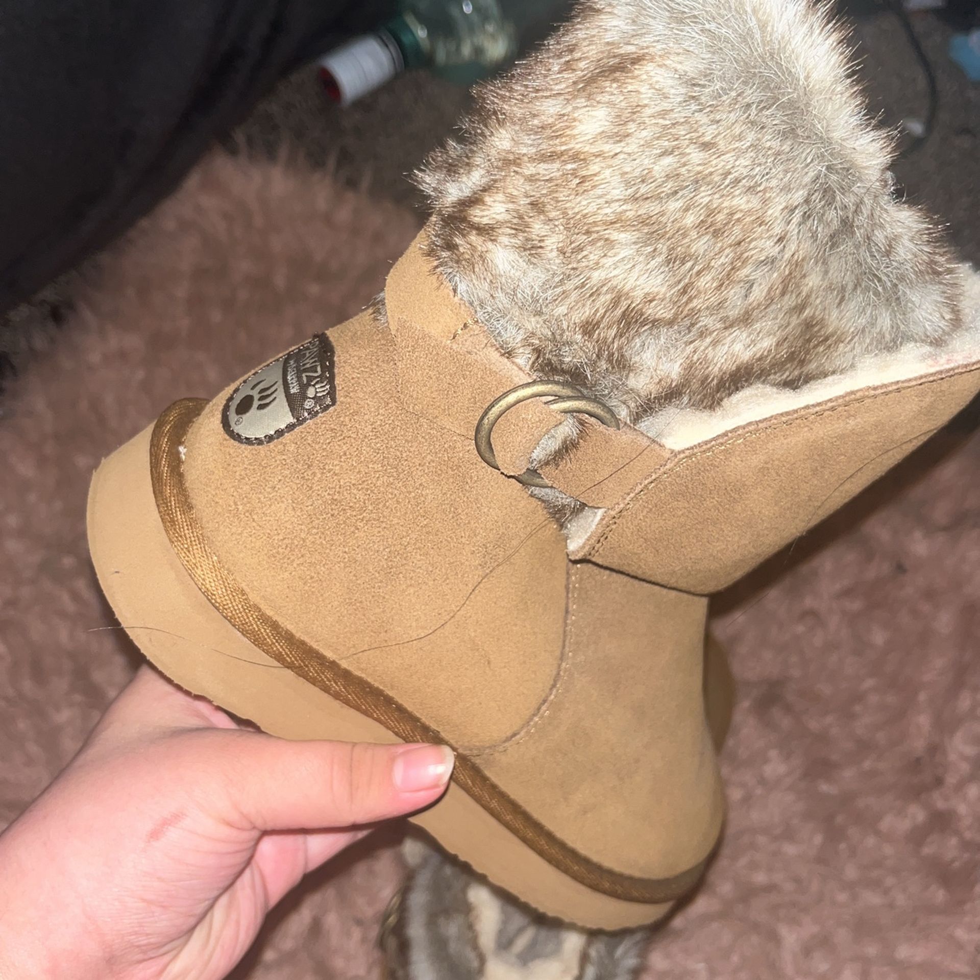 cute faux fur boots