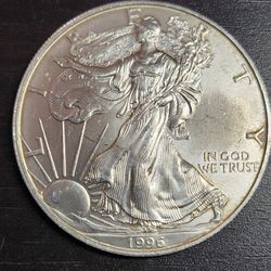 1996 America Silver Eagle 1 Troy Ounce. 999 Fine Silver 