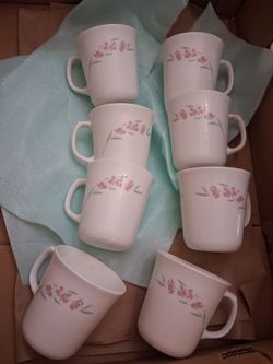 Mug cups set Corning Set of 8 microwave safe