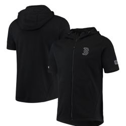 Men's Levelwear Black Boston Red Sox Recruit Full-Zip 3XL Short Sleeve Hoodie
