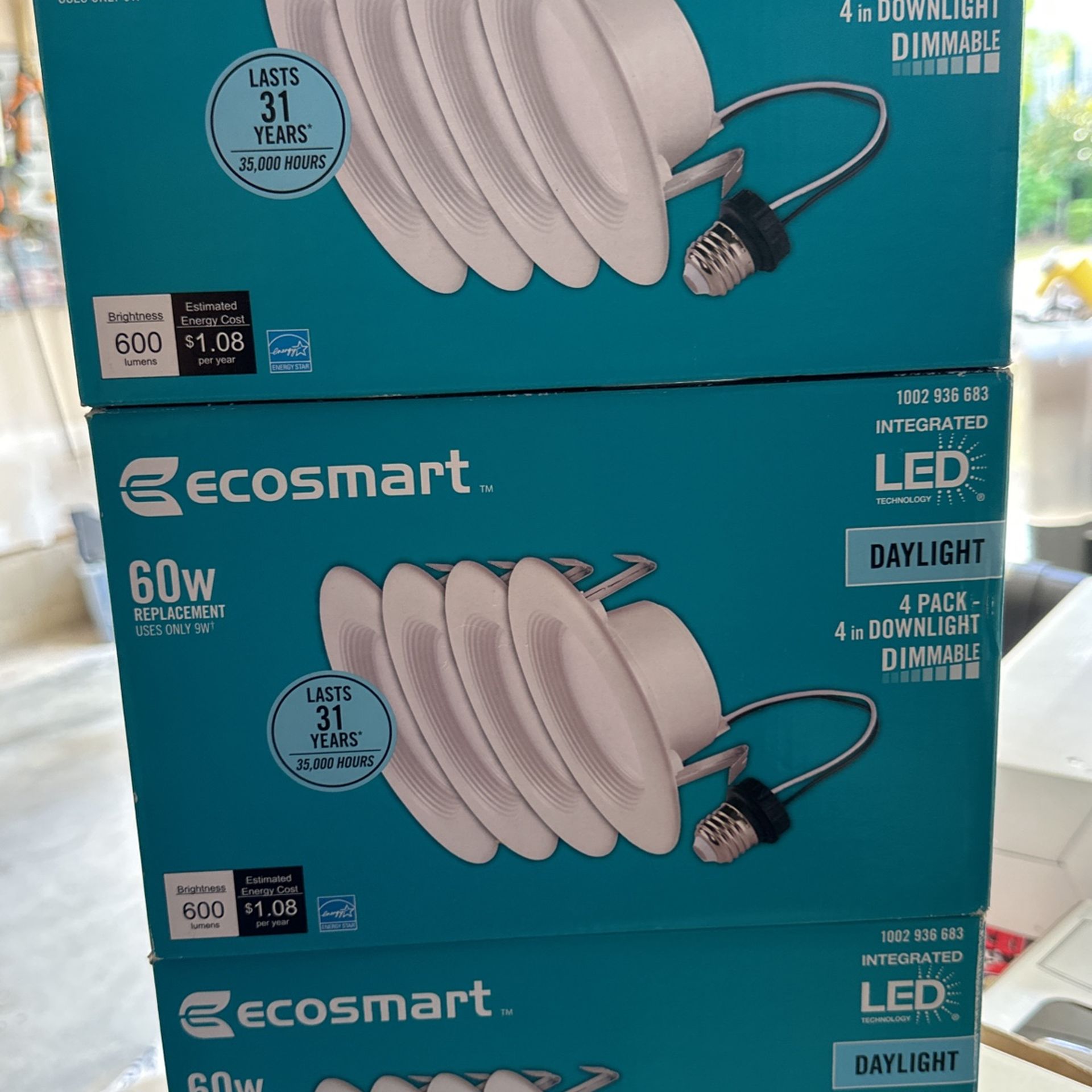 4 Pack LED Recessed Lights - 3 Boxes - Total 12