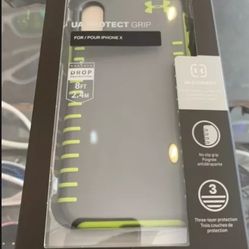 Under Armour Protect Grip Series Shockproof Case Cover For iPhone X/Xs - Gray/Green