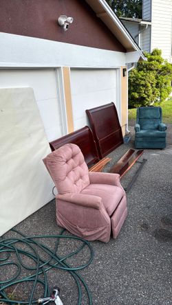 Chairs and bed frame