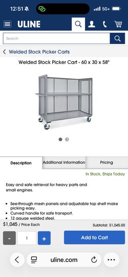 ILINE BRAND NEW NEVER USED STOCK CART WITH SHELVES