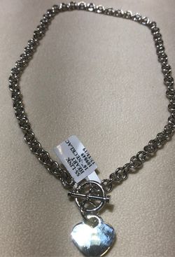 Tiffany style starling silver heart necklace