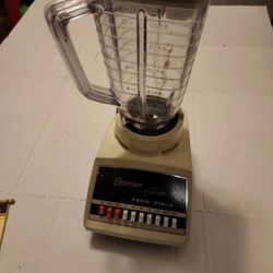 Vintage Osterizer Galaxie Cycle Blend 10 Speed Blender Almond Glass Tested