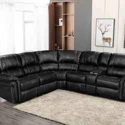 New Luxury 3 Power Recliner Sectional Couch / Free Delivery 